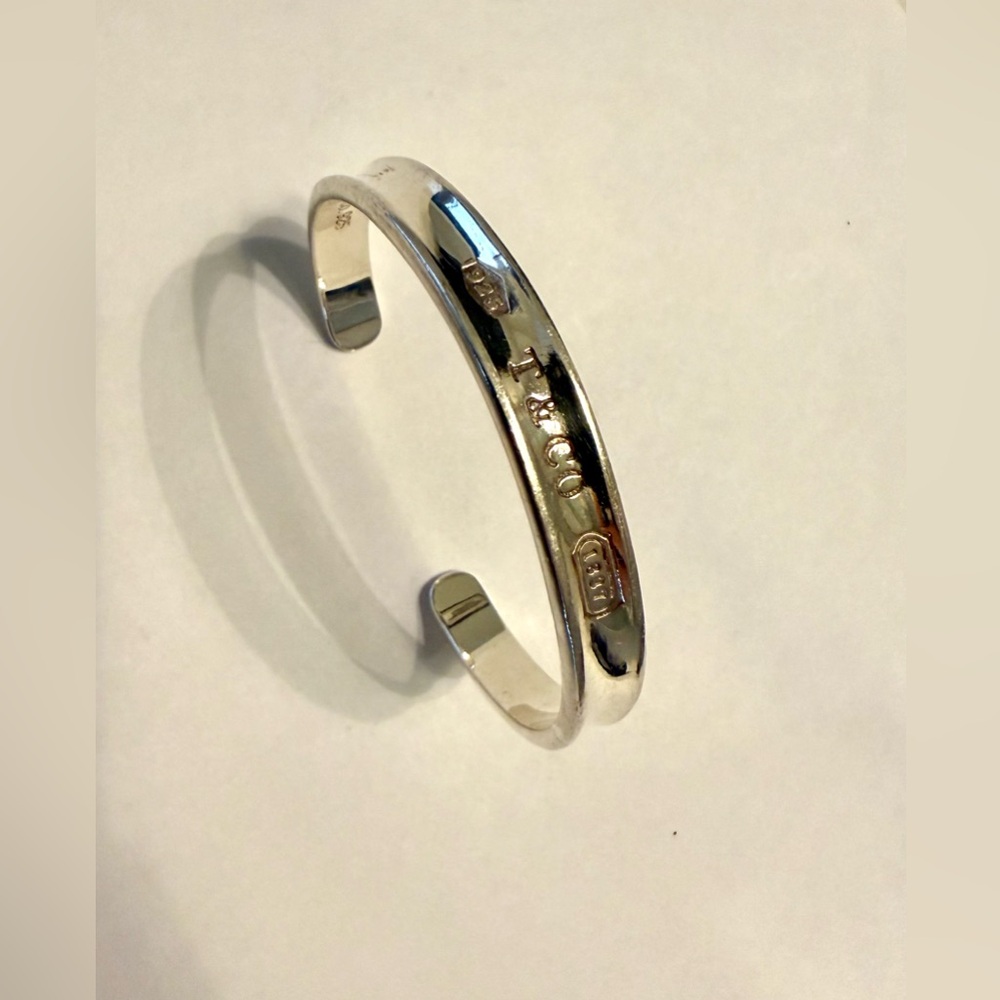 Tiffany & Co. 1837 Narrow Cuff Bracelet Sterling Silver